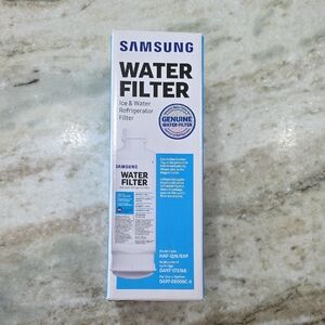 Samsung Blue and White Refrigerator Filter Packaging